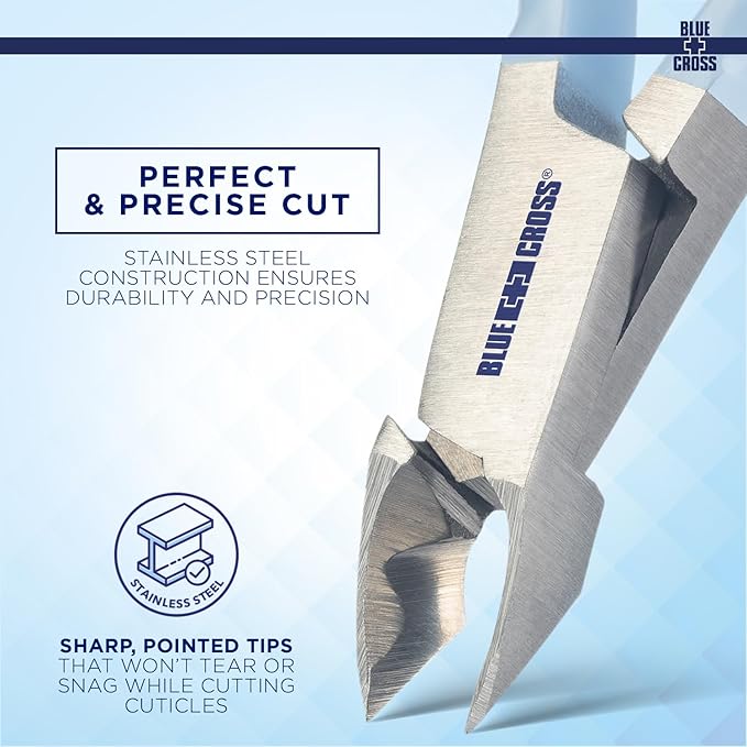 Blue Cross Cuticle Remover Nippers, Professional Nail Care Cutter & Trimmer - Image 3