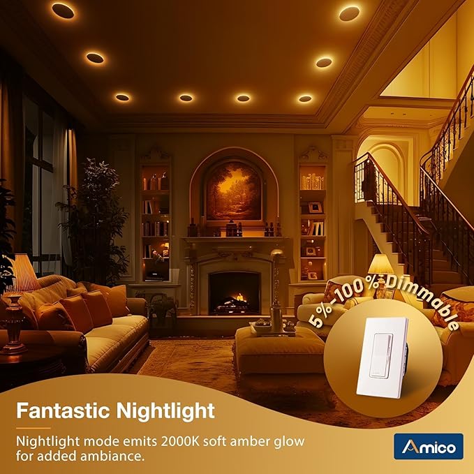 Amico 6 Pack 6 Inch 5CCT LED Recessed Ceiling Light - Image 6