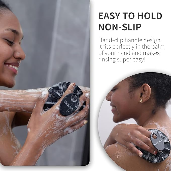 Body Scrubber 2 Pack, BEAUTAIL Shower Bath Brush, 1 Pack PP Body Brush Gray and - Image 6
