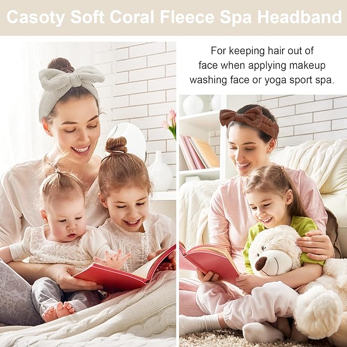 Casoty 12 Pcs Skincare Spa Headband, Hair Band - Image 4