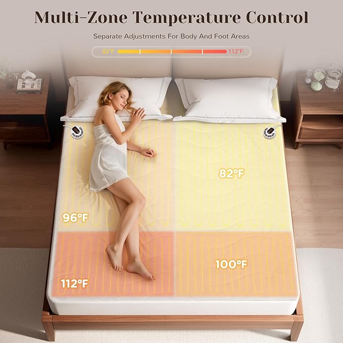 GOTCOZY Multi-Zone Heated Mattress Pad Queen Size - Image 2