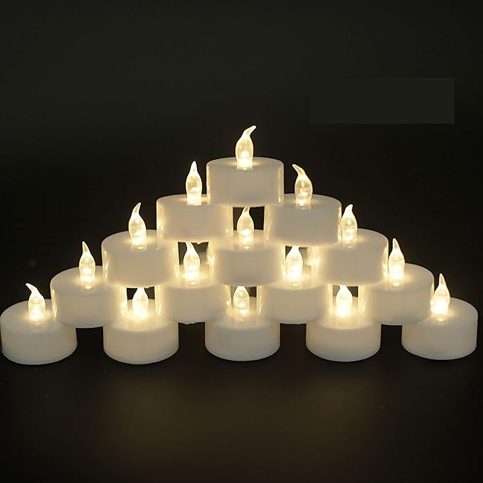 400Pack Battery Tea Lights Candles by JUNPEILEDTEACANDLES