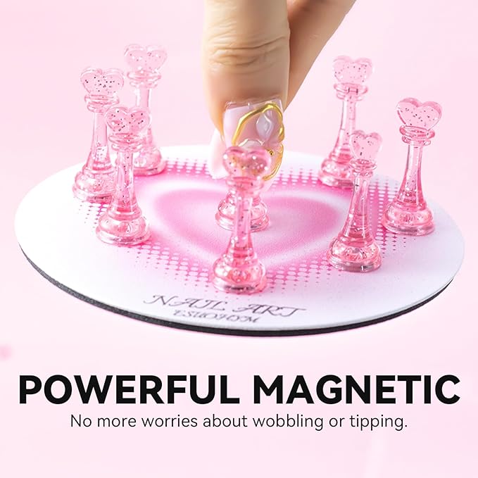 Nail Stands for Press On Nails Painting Display Practice, Powerful Magnetic - Image 4