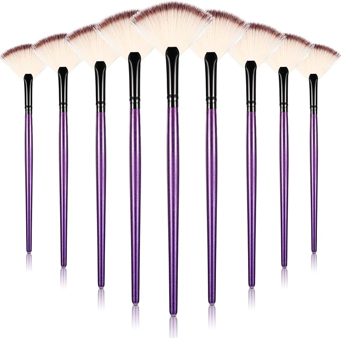9 Pieces Facial Fan Mask Brushes, Soft Facial Applicator Brushes Tools by Maitys