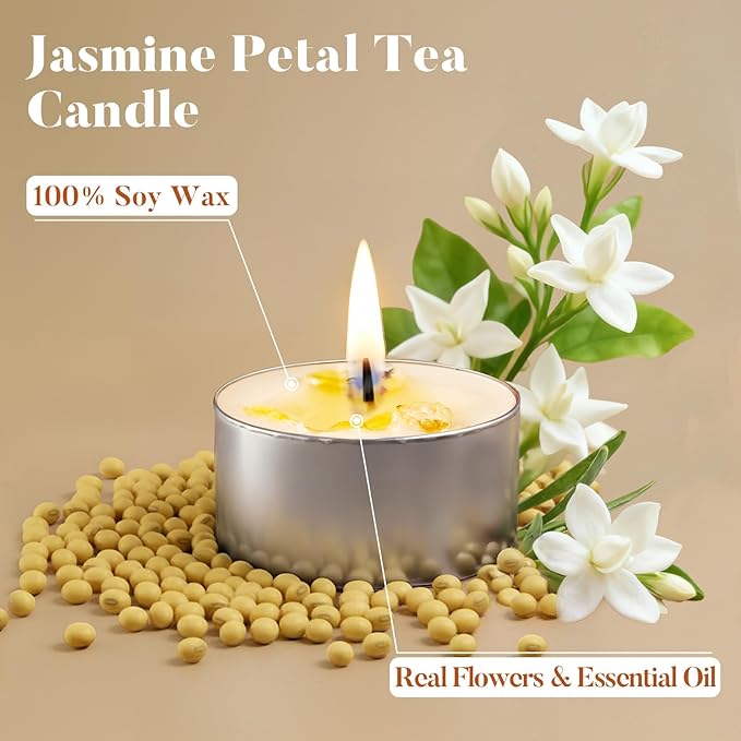 16 Pack Jasmine Tealight Candles - Image 2