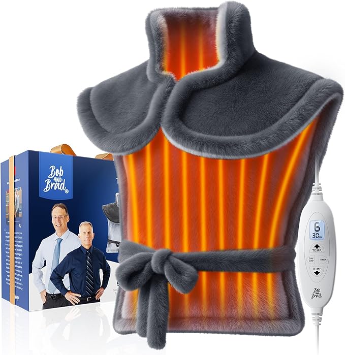 BOB AND BRAD Heating Pad for Back Pain Relief, FSA Edge-Weighted Electric Heat by BOBANDBRAD