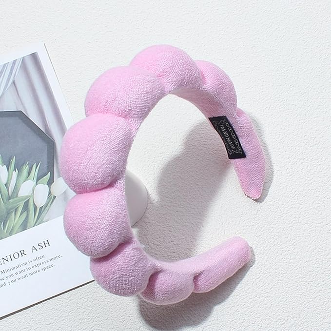 Spa Headbands for Washing Face Makeup Skin Care Headband Women Bubble Facial - Image 3