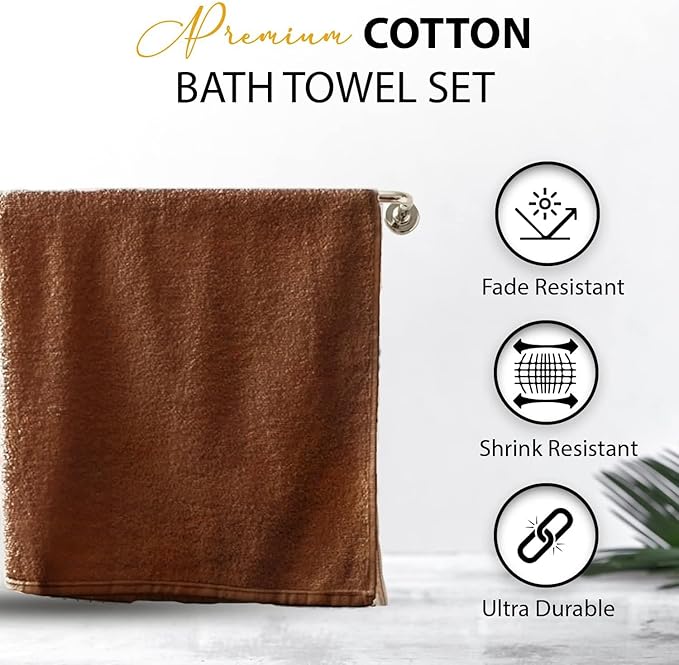 KAHAF COLLECTION 100% Cotton Bath Towels, 24x48 Pack of 6 Towels, Quick Dry - Image 4