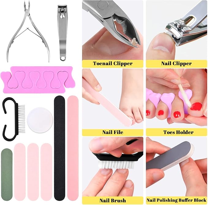 Professional Foot Care Kit, 30-Piece Pedicure Set - Image 5