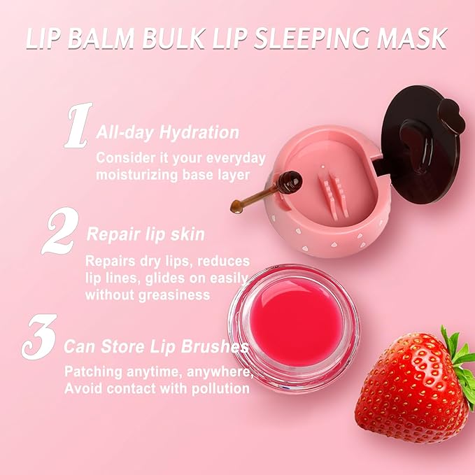 9PCS Bee Lip Balm Lip Mask Honey Pot, Mothers Day Gifts, Honey Lip Balm Bulk - Image 5