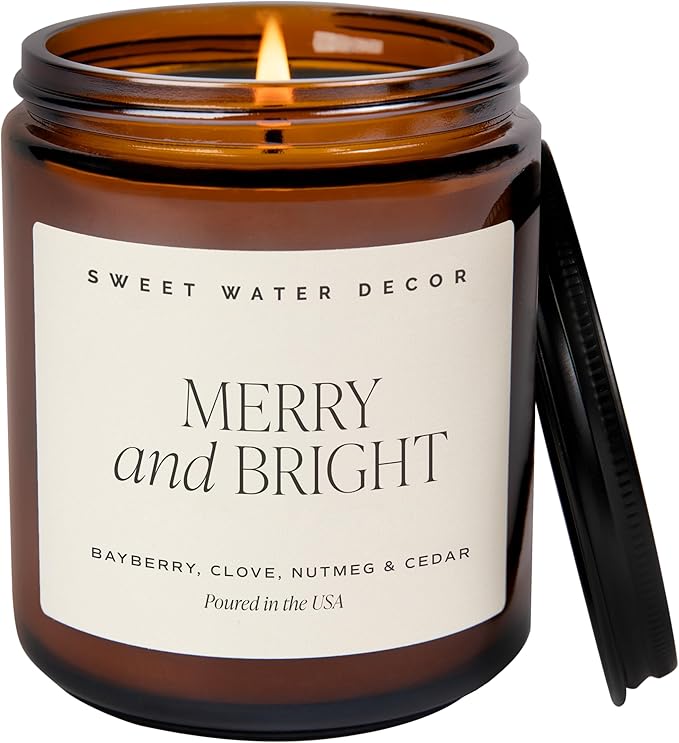 Sweet Water Decor Merry and Bright Candle by SweetWaterDecor