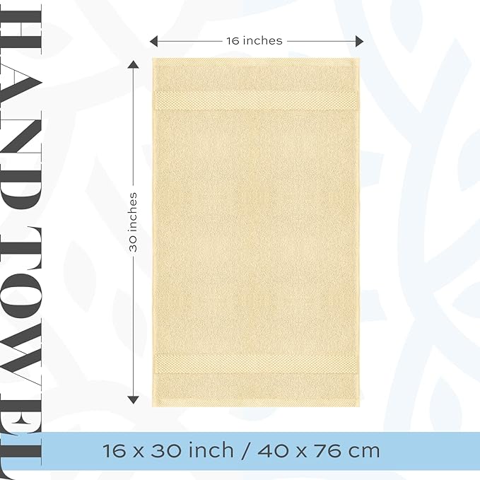 White Classic Luxury Beige Hand Towels - Image 4