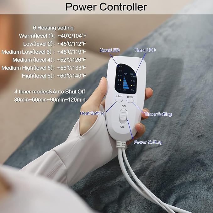 Deepsoon Heating Pad, Electric Heating Pads - Image 5