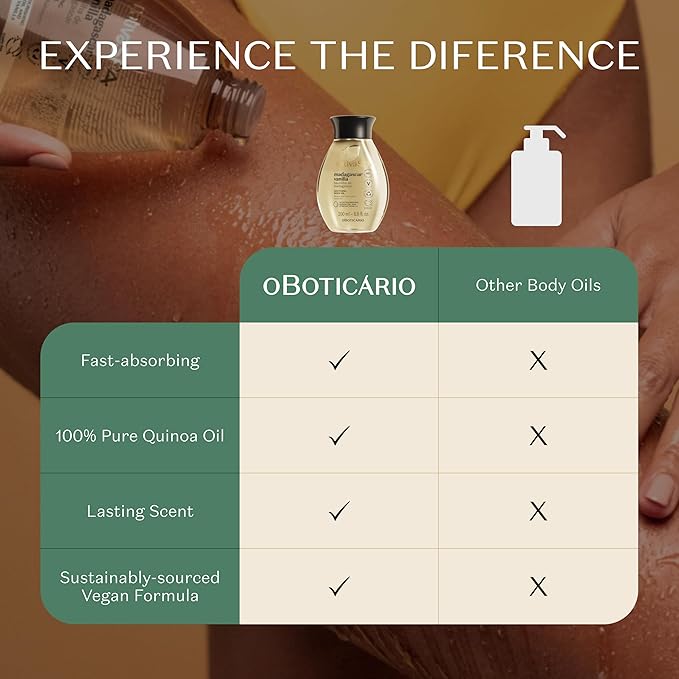 Nativa SPA by O Boticário, Madagascar Vanilla Body Oil, Soothing & Moisturizing - Image 9