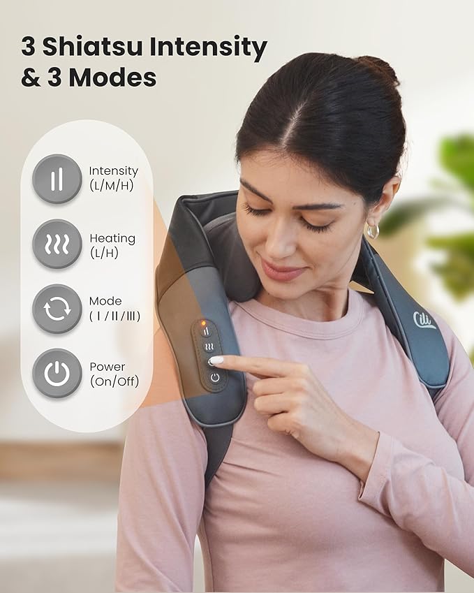 CILI Cordless Massager for Pain Relief Deep Tissue, Shiatsu Neck Back Massager - Image 5