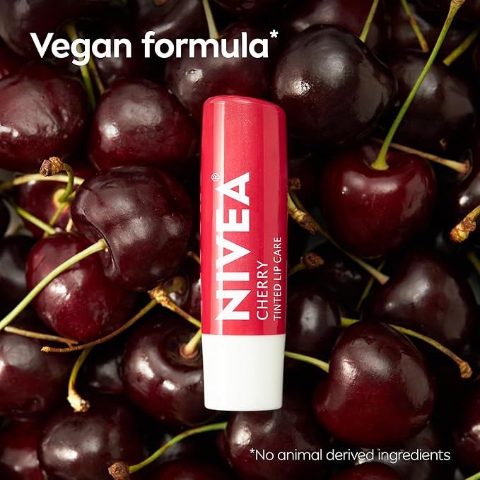NIVEA Cherry Lip Care, Tinted Lip Balm - Image 8