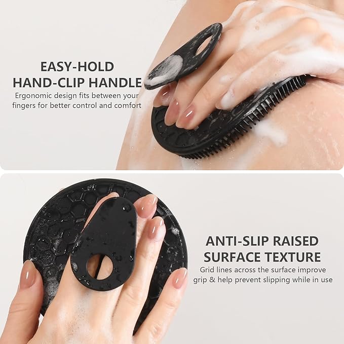 Silicone Body Scrubber with Scrub Net Set, BEAUTAIL 2 Pack - Image 7
