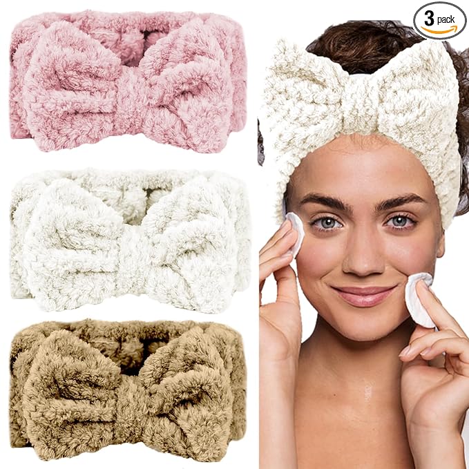 LAPOHI 3 Pack Microfiber Bowtie Headbands by LAPOHI