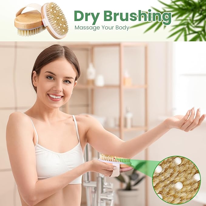 Gejoy 10 Pcs Dry Brushing Body Brush - Image 6