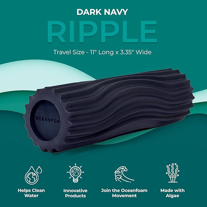 Oceanfoam Ripple Travel Foam Roller Firm Mini Foam Roller - Image 3
