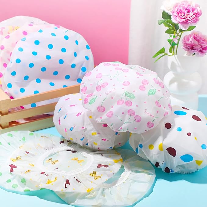 20 Pcs Reusable Plastic Shower Caps - Image 4