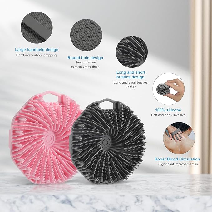 Silicone Body Scrubber, Exfoliating Body Scrubbers - Image 3