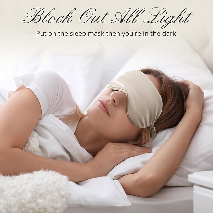 BOKOR Nature Silk Sleep Eye Mask, Sleeping Mask, Dark Circles and Puffiness - Image 6