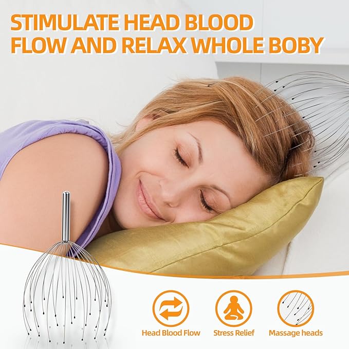 YEZY Head Massager 28 Fingers Head Scratcher Scalp Massager, Back Scratcher - Image 3