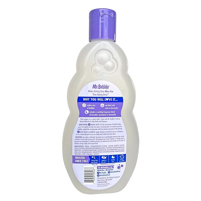 Mr. Bubble Calm and Sleep 3in1 Bubble Bath, Body Wash & Shampoo, 16 oz. - Image 4