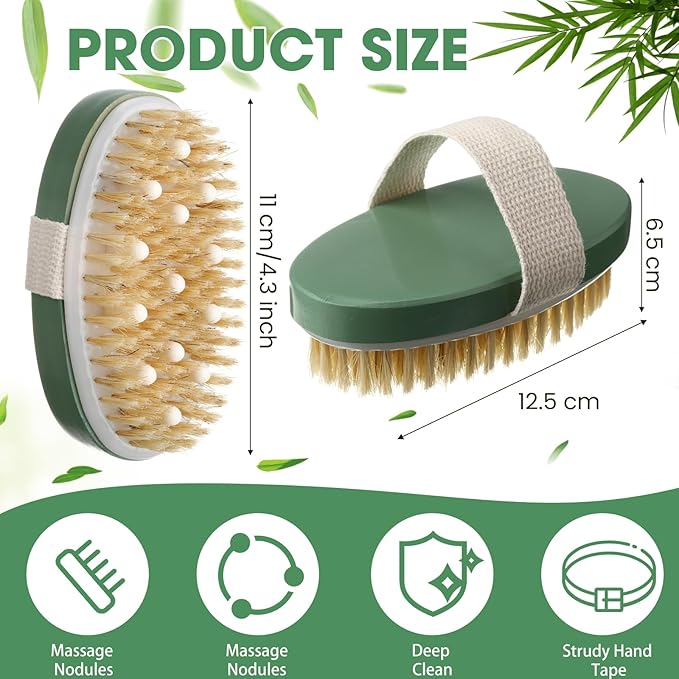 Gejoy 10 Pcs Dry Brushing Body Brush - Image 2