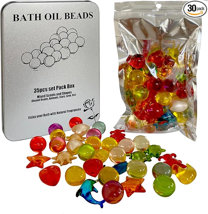 35pcs Set Bath Oil Beads Floral Fragrance Bath Pearls SPA Shower Oil by Unknown