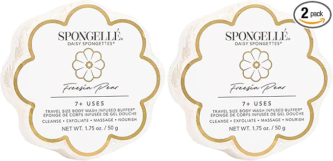 Spongelle Freesia Pear Spongette Loofah Body Scrubber | Bath & Shower Loofah by Spongell%C3%A9
