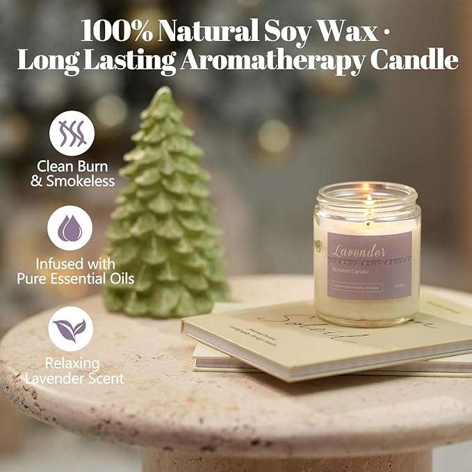 6 Pack Scented Candles Gift Set, Long Lasting Aromatherapy Candles - Image 5
