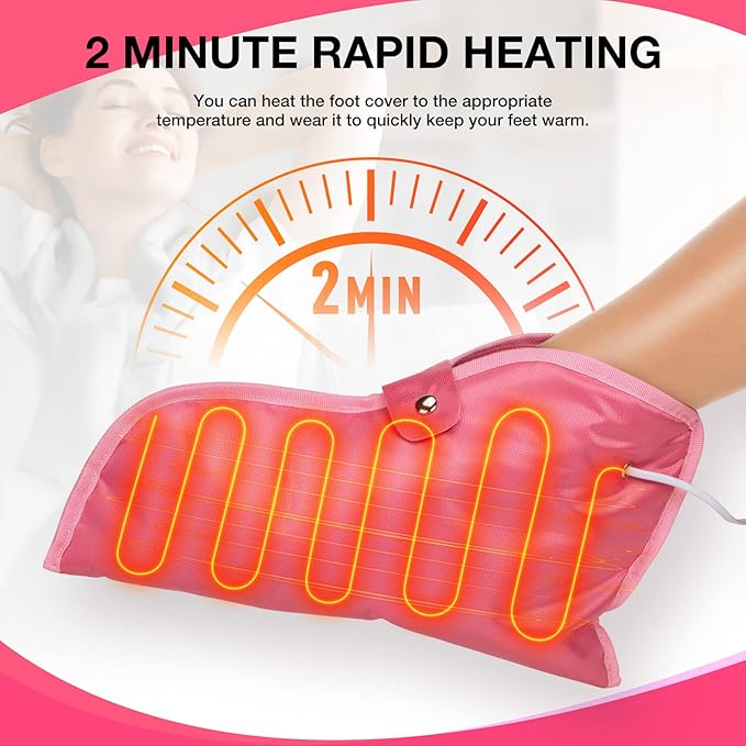 Noverlife Paraffin Wax Heated Booties, Electric Heated Nail Art Pedicure Foot - Image 3