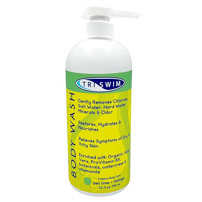 TRISWIM Chlorine Removal Body Wash 32 Fl Oz | Removes Chlorine, Hard Water by Triswim