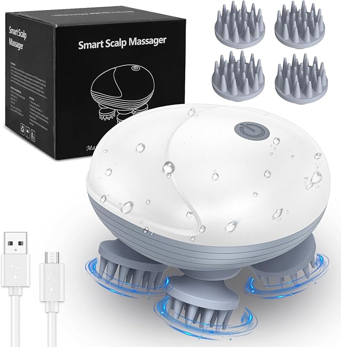 AMIR Upgraded Electric Scalp Massager, Portable Head Massager by AMIR