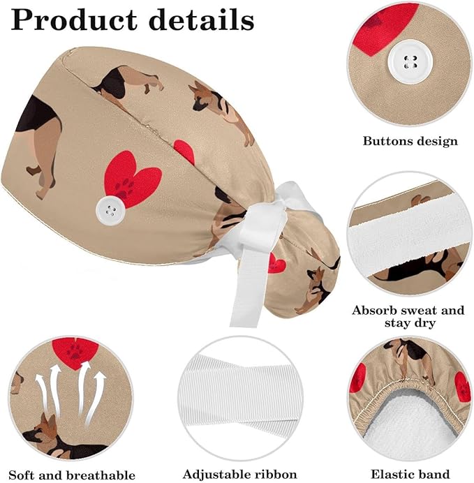 Ethnic Aztec Pattern Adjustable Scrub Cap Hat - Image 3
