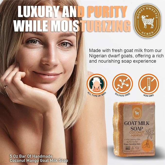 Honey Sweetie Acres Coco Mango Goat Milk Soap - Image 3