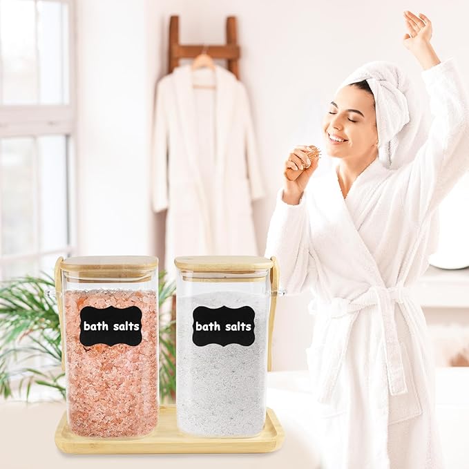 Glass Bath Salt Jars, 40oz Bath Salt Container - Image 5
