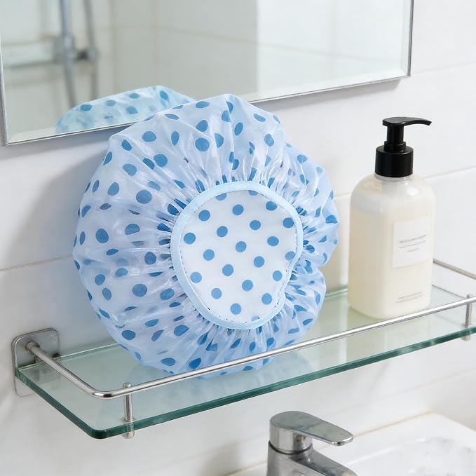 3PCS Elastic Reusable Waterproof Shower Caps - Image 4