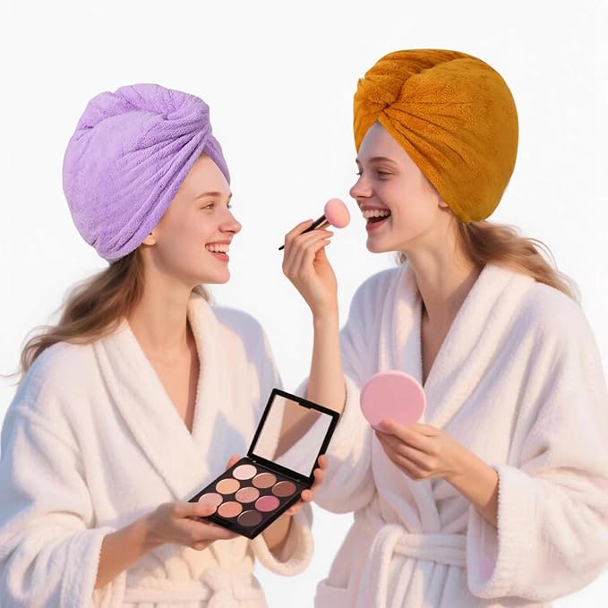 Microfiber Hair Drying Towel Wrap - Image 3