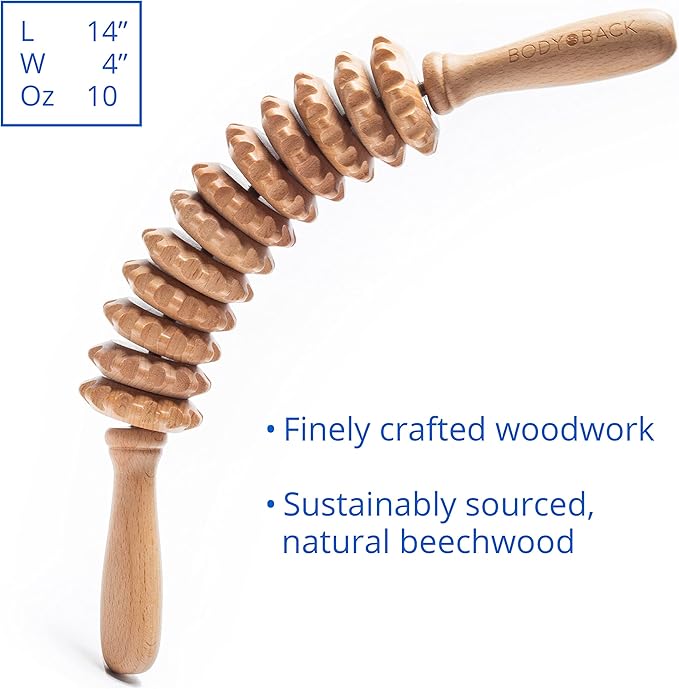 Body Back Wood Therapy Curved Roller - Image 5