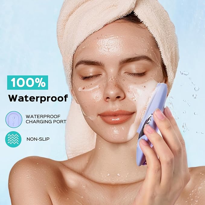 COSLUS FBS01 Facial Cleansing Brush Face Scrubber: Portable Silicone Waterproof - Image 5