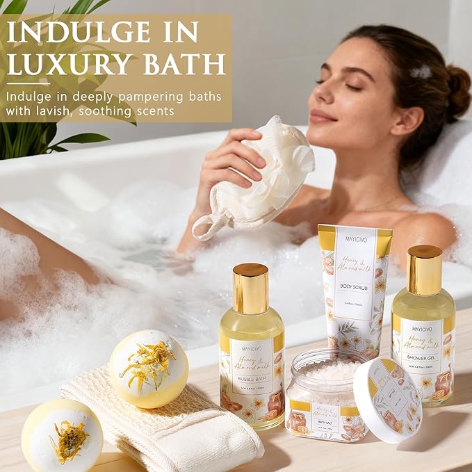 Mothers Day Birthday Gifts for Women, Honey & Almond Milk Relaxing Spa Gift - Image 8