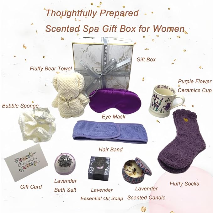 Spa Gift Baskets for Women, Luxury Self Care Gifts for Mom, Get Well Soon Gifts - Image 2
