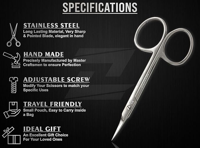 Professional Cuticle Scissors Extra Fine Curved - Image 4