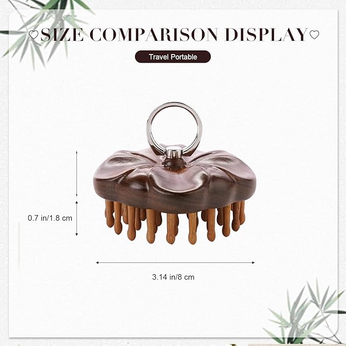 Wooden Scalp Massager for Hair Growth Support, Bamboo Scalp Massager Brush for - Image 5