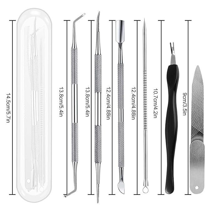 Ingrown Toenail File and Lifters Set, Professional Pedicure Tool Toenail - Image 2