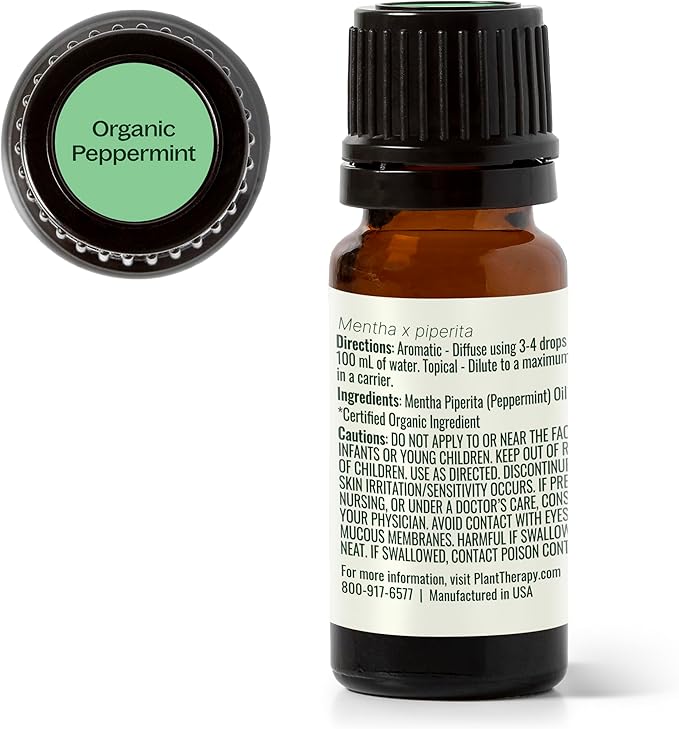 Plant Therapy Organic Peppermint Essential Oil 10 mL, 100% Pure, USDA Certified - Image 8