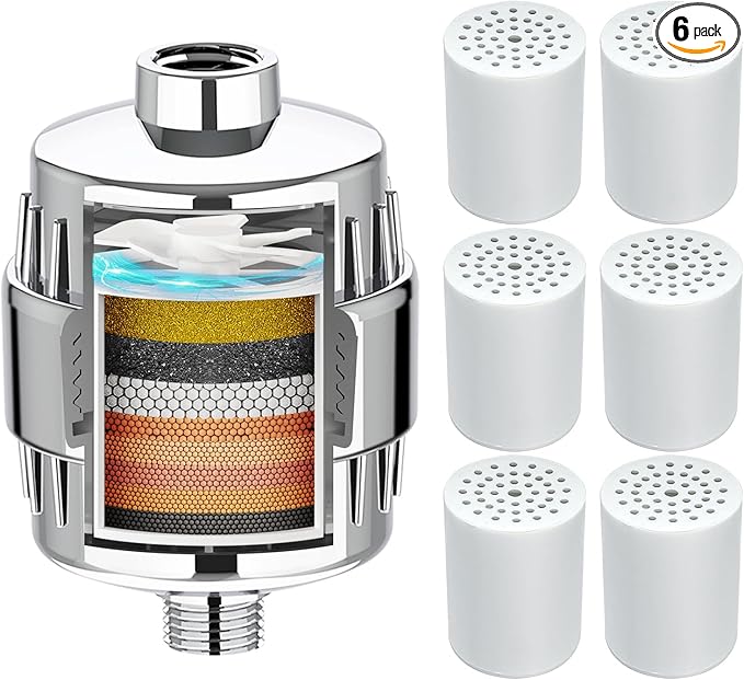 Yodel Shower Filter with 6 Cartridge Chrome by Yodel